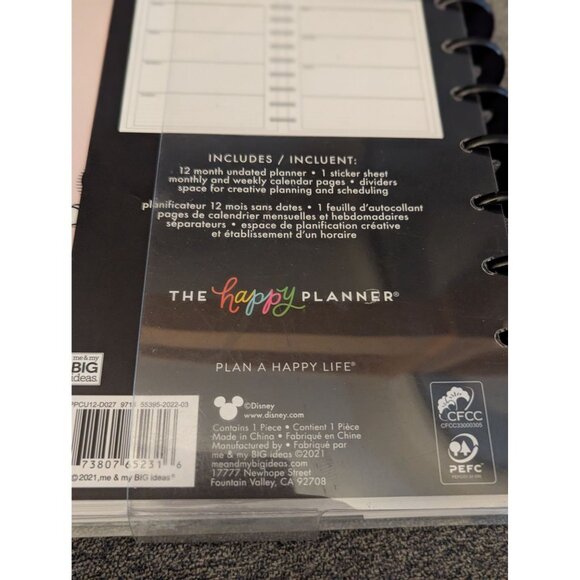 Disney The Happy Planner 12-Month Undated Planner Horizontal Layout 7x9.25 - Picture 4 of 6